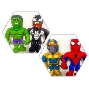 Marvel Half Ems Thanos Hulk Double Sided 2 in 1 18" Plush Toy Avengers Spidey